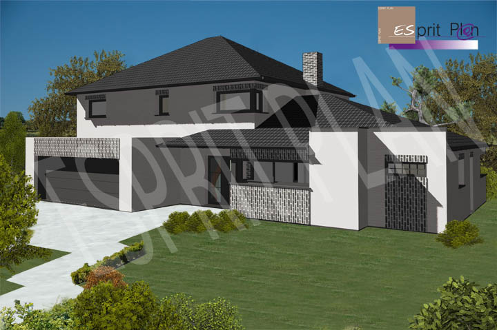 plan maison contemporaine nord